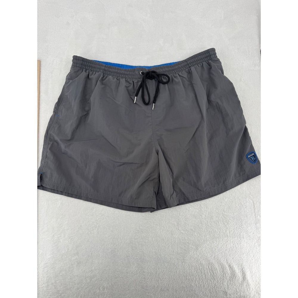 BUYKUD Mens Swim Trunks Gray Blue Waistband Mesh Lined Board Shorts 4XL